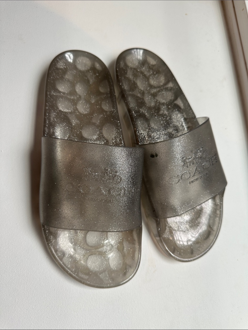 Coach jelly glitter sandals